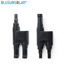 2 Pairs Solar Panel pv solar T- Branch Connectors Splitter Coupler MMF And FFM Wire Branch 2to1 ConnectorSolar 2024 - buy cheap