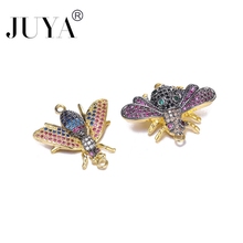 Accesorios de joyería Diy hechos a mano, dijes de insectos, gemas coloridas, conectores de BumbleBee de mariposa para pulseras, fabricación de pendientes 2024 - compra barato