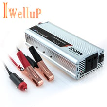 2020 Iwellup 800W Car Inverter 12v 220v 50Hz Auto Invertor  Aluminum Alloy Power Converter Inverter Peak Power 2000W 2024 - buy cheap