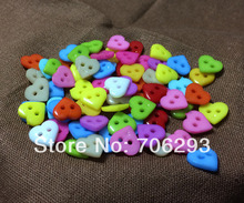 1000 unids/set de botones de corazón de resina mezclados de 12 colores, compatibles con costura o álbum de recortes Knopf Bouto de 11mm NK14041503 2024 - compra barato