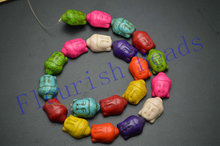 15xx20 мм разные цвета, камень в форме головы Будды Howlite Guanyin, свободные бусины 2024 - купить недорого