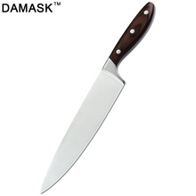 DAMASK Japan Stainless Steel Chef Knife 8 inch Sharp Blade Rivet Wood Handle Cooking Knives 3Cr13mov Steel Kitchen Knives Set 2024 - buy cheap