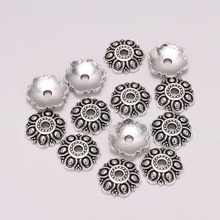 Tapas de cuentas antiguas de 6 pétalos, accesorios para fabricación de joyas, 20 unids/lote, 12mm 2024 - compra barato