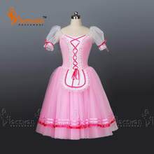 Rosa romántico Ballet Tutu niñas Giselle vestido de Ballet para niños vestido de tutú romántico adulto campesino Tutu niña Ballet Tutu vestido 2024 - compra barato