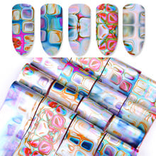 16 листов смешанные наклейки для ногтей-лак 3d Звездная бумага мраморная переводная Фольга Обертывания клейкие наклейки украшения для дизайна ногтей 2024 - купить недорого