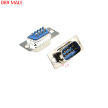 Conector de porta serial db9 macho, conector de porta serial de montagem pcb, conector tipo d-sub rs232 com conector 9pin plug 9p adaptador para pcb, com 10 peças 2024 - compre barato