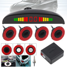 4 Sensors 16mm Original Car Flat Parking Sensor Crescent Auto Reverse Backup Radar Detector System with LED Display for Cars 2024 - buy cheap