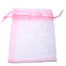 Розовая сумка из органзы 9x12 см, упаковка для свадебных украшений, красивые подарочные пакеты 100 шт./лот PS-PDB01-02PK 2024 - купить недорого