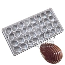 Brand new shell conch shape with fluted stripe lines durable PC Polycarbonate chocolate mould ice cube fondant candy cookie tool 2024 - buy cheap