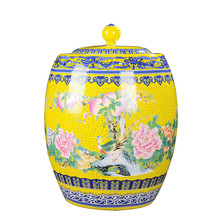 Antique European StyleBig Jar Royal Ceramic Enamel Canister Porcelain Caddy Pastel Home Decoration Jingdezhen Container With Lid 2024 - buy cheap