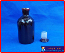 Garrafa reagente de boca estreita com 250ml, garrafa âmbar para laboratório com rolha de vidro embutido (4) 2024 - compre barato