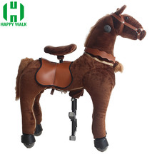 Plush Ride On Horse for 7-14Y Kids Dark Brown M Size Ride On Animal Toys Mechanical Horse Pony Outdoor Fun & Sports Ride On Toys 2024 - buy cheap