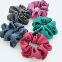 1 PC Satin Solid Hair Scrunchies Women Elastic Hair Bands Stretchy Scrunchie Girls Headwear Silky Loop Ponytail Holder 24 Colors 2024 - buy cheap