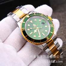 Роскошные брендовые Модные мужские наручные часы HK с сапфировым стеклом и датой полностью из нержавеющей стали Кварцевые Золотые часы деловые часы 2024 - купить недорого