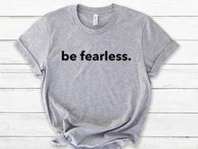 Женская хлопковая Футболка с принтом «Be Fearless», Повседневная забавная футболка для девушек Yong, хипстерская футболка, Прямая поставка, S-290 2024 - купить недорого