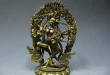 song voge gem S0892 9 Tibetan Buddhism Pure Bronze Copper 24K Gold Gild Kurukulla Buddha Statue 2024 - buy cheap