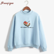 Women's Hoodies Autumn Winter Cartoon Kawaii Sushi Japanese Print Fleece Loose Moletom Harajuku Pullover Tops Hooded Sweatshirts 2024 - buy cheap