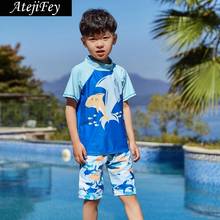 2019 Summer Boys Swimsuits Bathing Suit Two Pieces Separates Rash Guards Swimwear Baby Toddler Boy's Swimming Suit Children 2024 - buy cheap