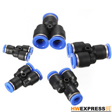 HWEPRESS Lowest Price Pneumatic Equal Y Connector Push In Fittings For Air/Water Hose & Tube 4-12mm Hot Sale 2024 - buy cheap