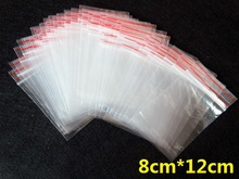 100pcs/lot 8x12cm Jewelry Ziplock Zip Zipped Lock Reclosable Plastic Poly Clear Bags 2024 - buy cheap