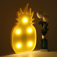 3D LED Night Light Pineapple Night Lamp Romantic Table Lamp Marquee Home Christmas Decor Battery LED Nightlight 2024 - buy cheap
