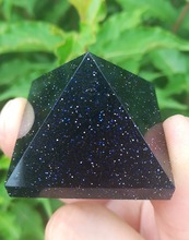 5 см натуральный голубой песчаник пирамида из кристалла кварца Восстанавливающий камень, прозрачный драгоценный камень, кристальная Пирамида в подарок 2024 - купить недорого
