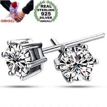 OMH wholesale Fashion jewelry Six claw crystal 925 sterling silver Stud earrings YS31 2024 - buy cheap