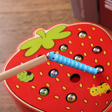 Caterpillar come a maçã montessori brinquedos de madeira bebê memória formação par jogo math early educacional brinquedo interativo 2024 - compre barato