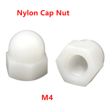100pcs DIN1587 Nylon Hex Nut M4 White Nylon Cap Nut Plastic Decorative Acorn Nuts RoHS 2024 - buy cheap