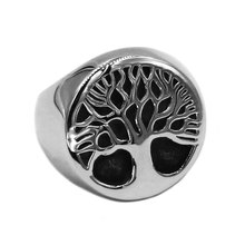 Wholesale Tree Of Life Ring Stainless Steel Jewelry Fashion Claddagh Style Celtic Knot Biker Ring For Men Women 799B 2024 - buy cheap