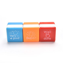 School Scrapbooking Stamp DIY Teachers Self Inking Praise Reward Stamps Random color Cartoon Kids Stamp Motivation Sticker 2024 - buy cheap