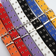 Cinturones de lona calados para mujer, decoración de estilo coreano, de diseñador, informal, Color sólido 2024 - compra barato