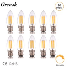Grensk-bombillas LED Vintage C35 B22, 6W, Blanco cálido regulable, 2700K, blanco frío, 6000K, E26, 110V, E27, 220V 2024 - compra barato