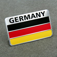 Insignia adhesiva para vehículo, emblema de aluminio de lujo, Bandera de Alemania, decoración del cuerpo, 80x50mm, 1 Uds. 2024 - compra barato