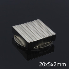 50pcs 20mm x 5mm x 2mm Super Powerful magnetic N35 NdFeB Strong Rare Earth Block  Magnet Neodymium permanent Magnets 20*5*2mm 2024 - buy cheap