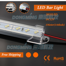 Aluminium U Profile 2835 LED luces strip 12V double row led bar light 1m 144leds with pc covcer kitchen led under cabinet light 2024 - buy cheap