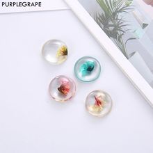 Resin Semi-circular DIY Earrings Jewelry Accessories Jewelry Material Making Exquisite Temperament Eternal Flower 10pcs 2024 - buy cheap