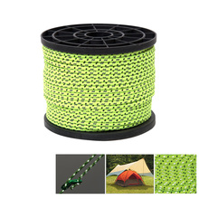 Cabo de linha de cara reflexiva verde, 5m/10m/20m/50m, para acampamento ao ar livre, dossel, tenda, paracord 2024 - compre barato