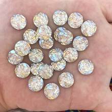 New DIY 50pcs 10mm AB Resin Round Flatback Rhinestone Wedding Decoration/white F284 2024 - buy cheap