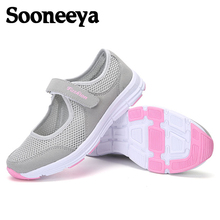 Sooneeya Size 35-42 Loafers New Fashion Spring Women Soft Sneakers Woman Air Mesh Cool Casual Shoes Female Leisure Black Flats 2024 - buy cheap