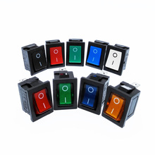 KCD1 Rocker Switch Power Switch 2 Position 2Pins 3Pins 4Pins With Light 10A 250V Red Blue Green Yellow Black White 2024 - buy cheap