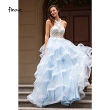 Finove платье для выпускного вечера 2020 длинное vestido de fiesta юбка с оборками бальное платье с вышивкой и вырезами, вечернее женское платье большого размера 2024 - купить недорого