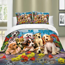 Dog Printed Duvet Cover Set Animal Double Queen Super King Bedding Set Single Twin Full Bedclothes For Children Kids Adult 2024 - buy cheap