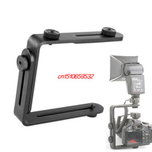 Metal L-Shape Flash Bracket Flashlight Camera Holder Mount Quick Flip DSLR SLR 2024 - buy cheap