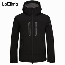 Мужская уличная куртка LoClimb, зимняя флисовая куртка, Спортивная ветровка с подогревом, водонепроницаемая куртка для походов, AM349 2024 - купить недорого