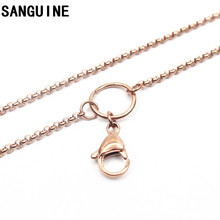 1pcs/lot long Chains Necklace 80cm Stainless Steel Rose Gold Rope Chain Lobster Clasp Chains Jewelry For Women Floating Locket 2024 - buy cheap