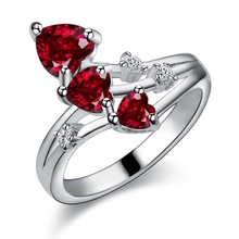 red zircon elegant  Silver plated ring, silver fashion jewelry ring For Women&Men , /BGALNRMT YUMFEVYN 2024 - buy cheap