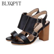 BLXQPYT Real Sandalias Mujer Big Size 32-50 Shoes Women Sandals High Heels Sapato Feminino Summer Style Chaussure Femme T8613 2024 - buy cheap