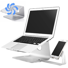 Охлаждающий держатель для ноутбука из алюминиевого сплава, эргономичный, повышенный, поддержка ноутбука MacBook Air Pro, подставка для планшета, телефона 2024 - купить недорого