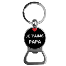 Брелок SUTEYI Fashion Je Love Papa, подарок для отца, открывалка для бутылок, брелок для ключей для папы, украшения для мужчин 2024 - купить недорого